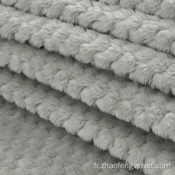 Tissu en velours de flanelle 100% polyester avec teint